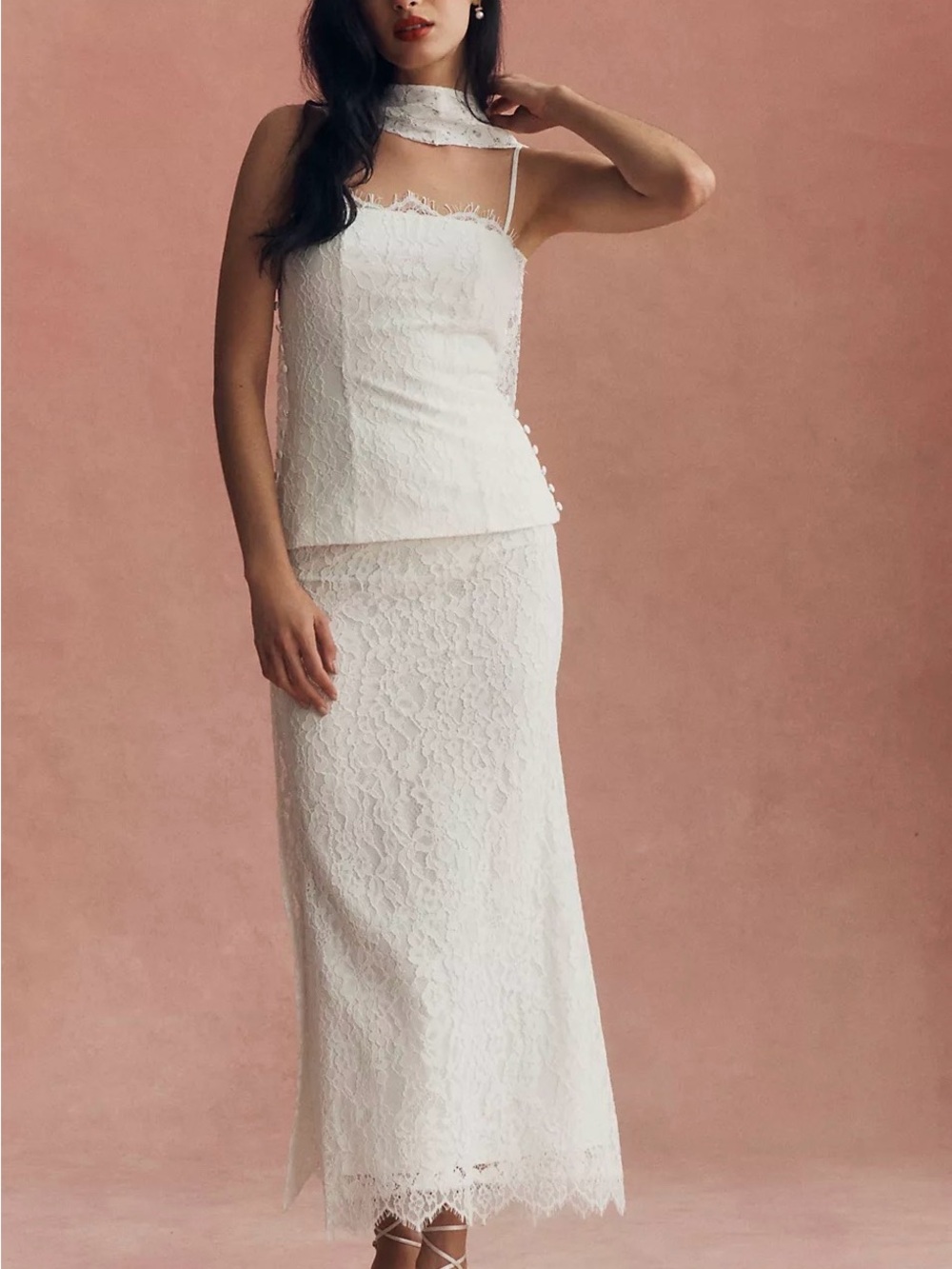 Anthropologie Mare Mare Top and Maxi Skirt Lace Set